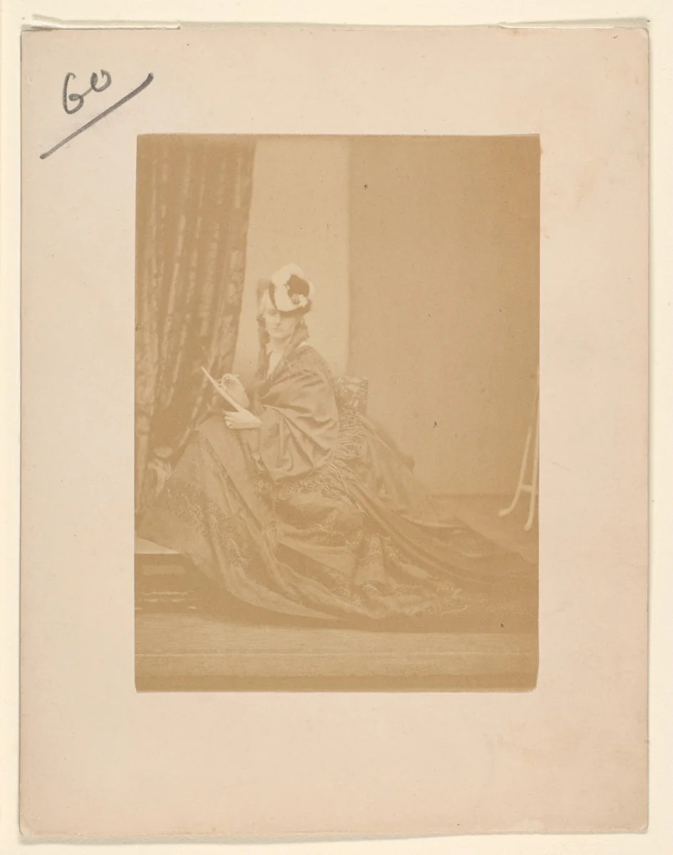 La laçon de dessin. "L'artiste" by Pierre-Louis Pierson, photograph, 1860-1869