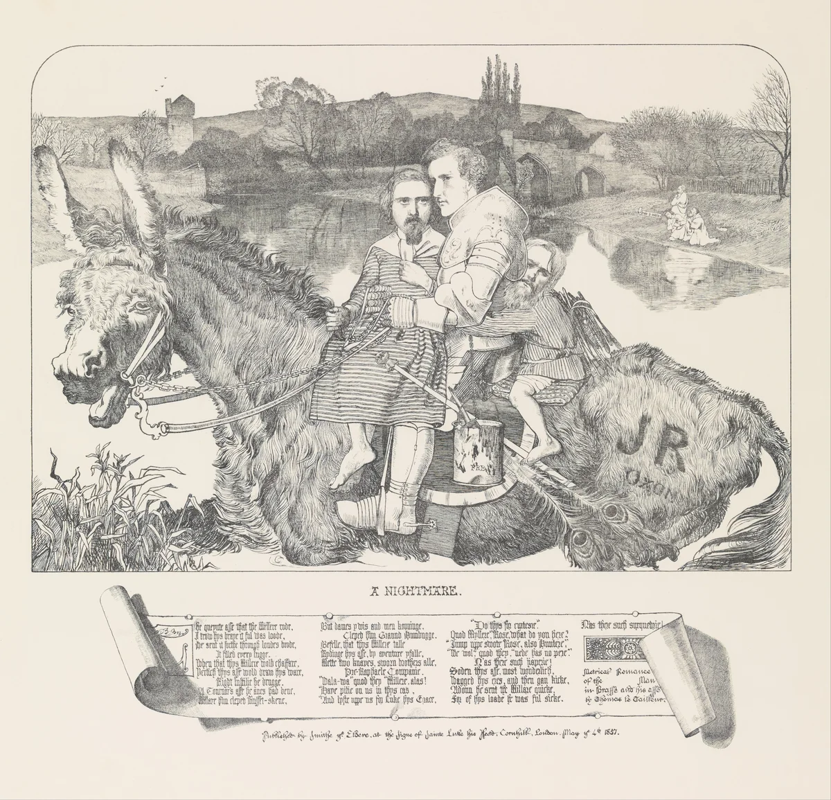 A Nightmare by Frederick Augustus Sandys, print, 1857