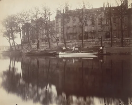 L'Ile Saint-Louis du quai des Célestins by Eugène Atget, photograph, 1921