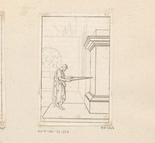 Blinde van Descartes by Sébastien Leclerc, print, 1679