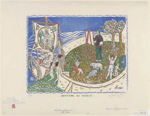 Invitation to Paradise (Invitation au paradis) by Edgard Tytgat, print, 1925