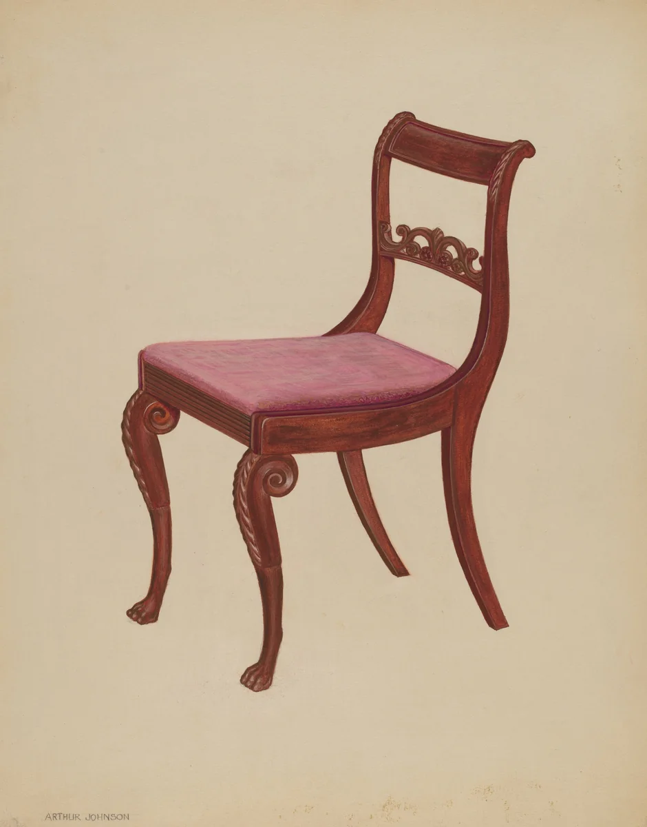 Side Chair by Arthur Johnson, index of american design, 1937