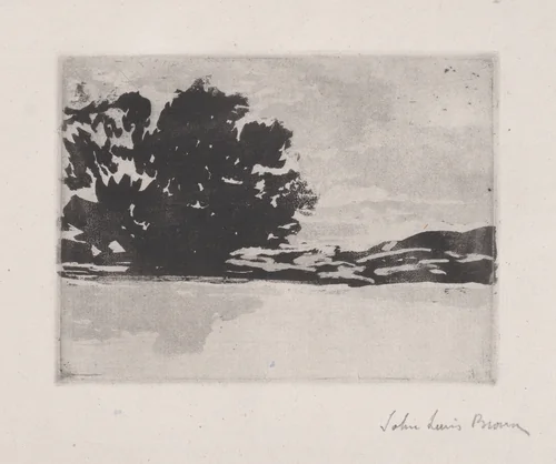 Paysage by John Lewis Brown, print, 1847-1890