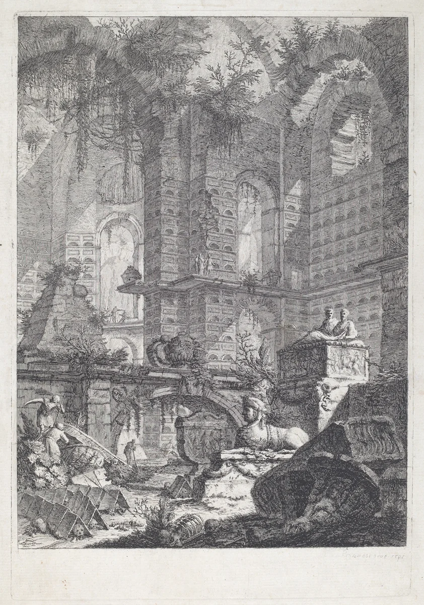 Camera sepolcrale by Giovanni Battista Piranesi, print, 1742