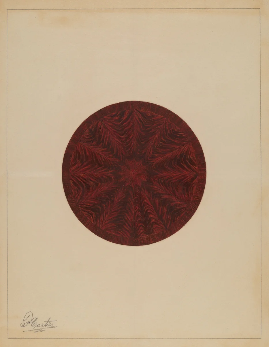 Tilt Table by Ferdinand Cartier, index of american design, 1937