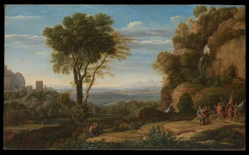 David at the Cave of Adullam by Giovanni Maldura, painting, 1810-1849