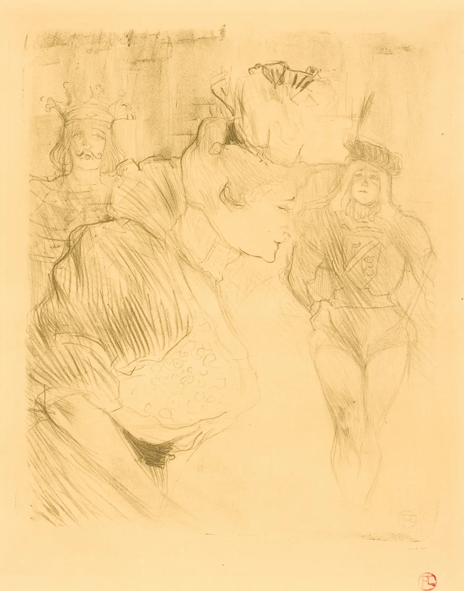 Lender Bowing (Lender saluant) by Henri de Toulouse-Lautrec, print, 1895