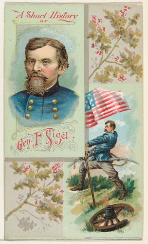 A Short History: General Franz Sigel, from the Histories of Generals series (N114) issued by W. Duke, Sons & Co. to promote Honest Long Cut Smoking and Chewing Tobacco by W. Duke, Sons & Co., print, 1888