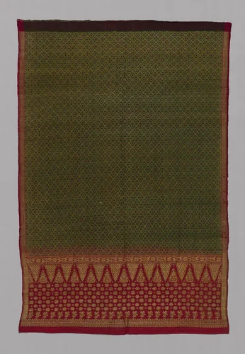 Fragment (Sari) by India, textile, 1801-1900