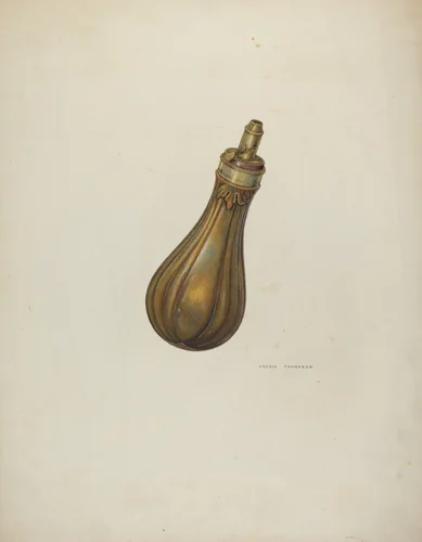 Powder Flask by Archie Thompson, index of american design, 1941