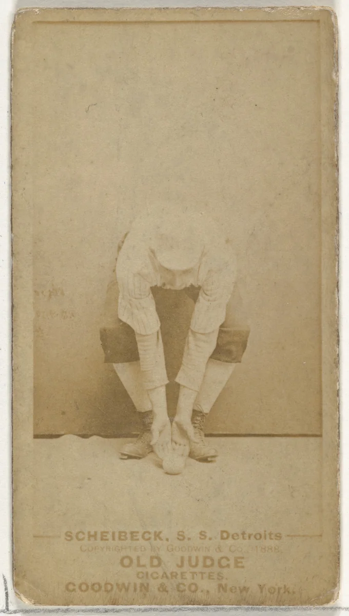 Frank Scheibeck, Shortstop, Detroit Wolverines, from the Old Judge series (N172) for Old Judge Cigarettes by Goodwin & Company, photograph, 1888
