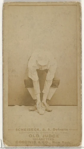 Frank Scheibeck, Shortstop, Detroit Wolverines, from the Old Judge series (N172) for Old Judge Cigarettes by Goodwin & Company, photograph, 1888