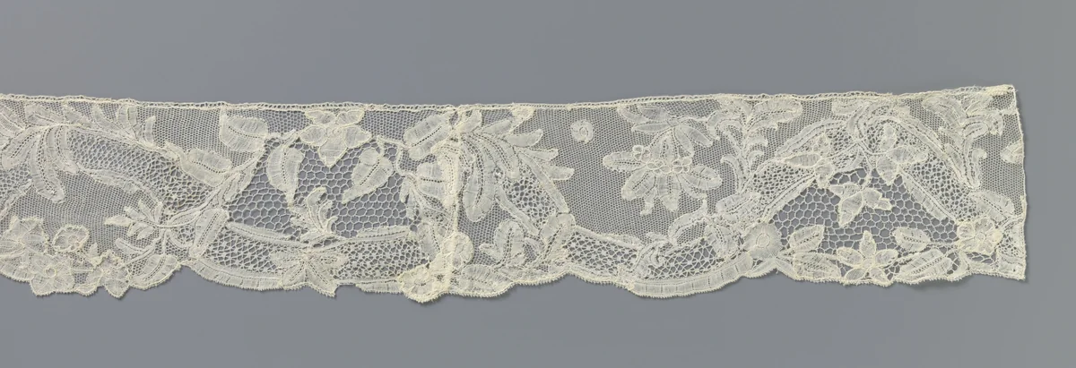 Antependiumstrook van kloskant met brede rivière by anonymous, other, 1750-1760