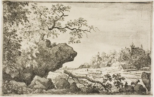 Branch of a tree by Allart van Everdingen, print, 1641-1675