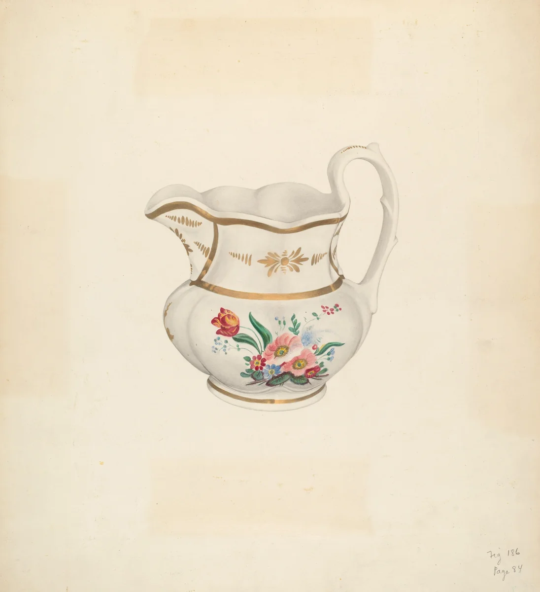 Pitcher by Roberta Spicer, index of american design, 1938