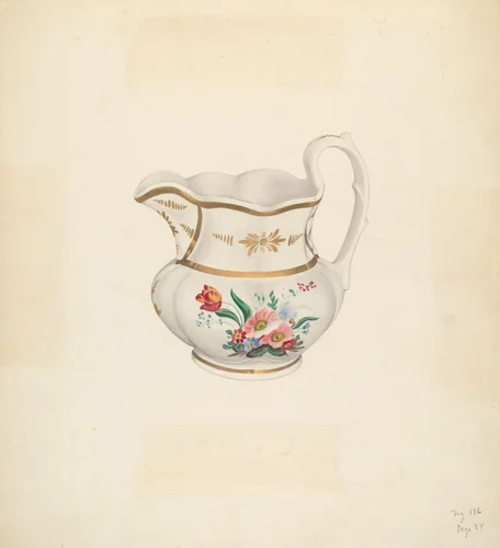 Pitcher by Roberta Spicer, index of american design, 1938