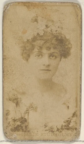 Marie Studholme, from the Actors and Actresses series (N45, Type 8) for Virginia Brights Cigarettes by Allen & Ginter, photograph, 1885-1891