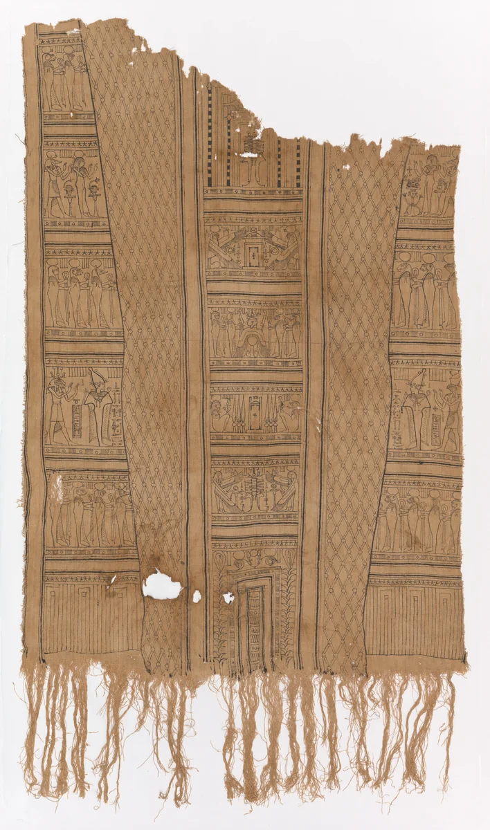 Funerary Shroud Fragment by Egypt, textile, -332--30