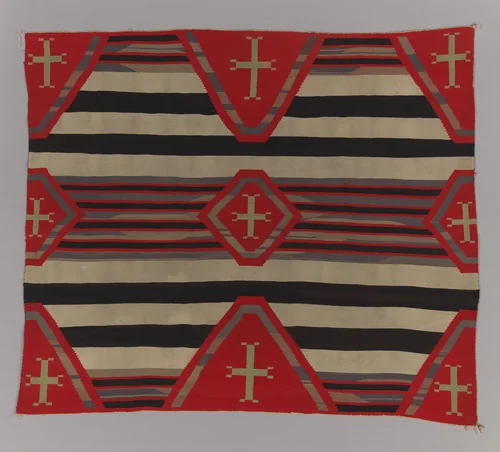 Men's Wearing Blanket (Third Phase Chief Style) by Unknown weaver, textile, 1860-1885