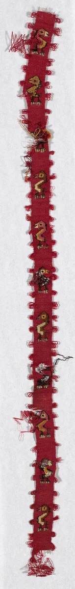 Fragments (Bands) by Probably central or south coast, textile, 1000-1476