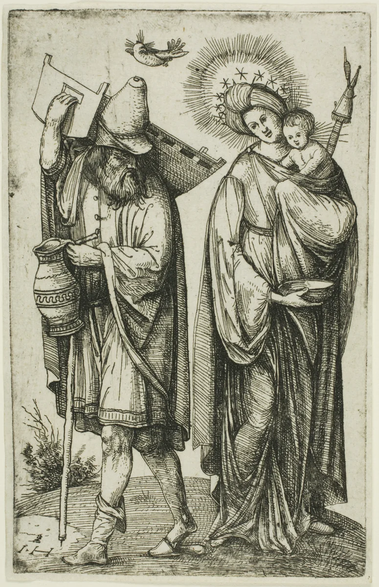 The Holy Family with the Dove of the Holy Ghost by Hieronymous Hopfer
Jacopo de' Barbari, print, 1520-1599