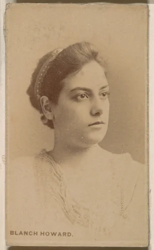 Blanch Howard, from the Actresses series (N246), Type 1, issued by Kinney Brothers to promote Sporting Extra Cigarettes by Kinney Brothers Tobacco Company, photograph, 1888-1892