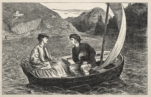 Try for a Tutorship - A Critical Moment by George Du Maurier, print, 1865