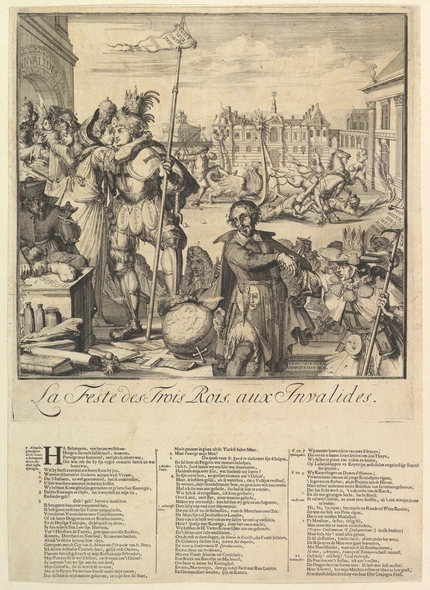 Le Feste des Trois Rois by Romeyn de Hooghe, print, 1660-1708