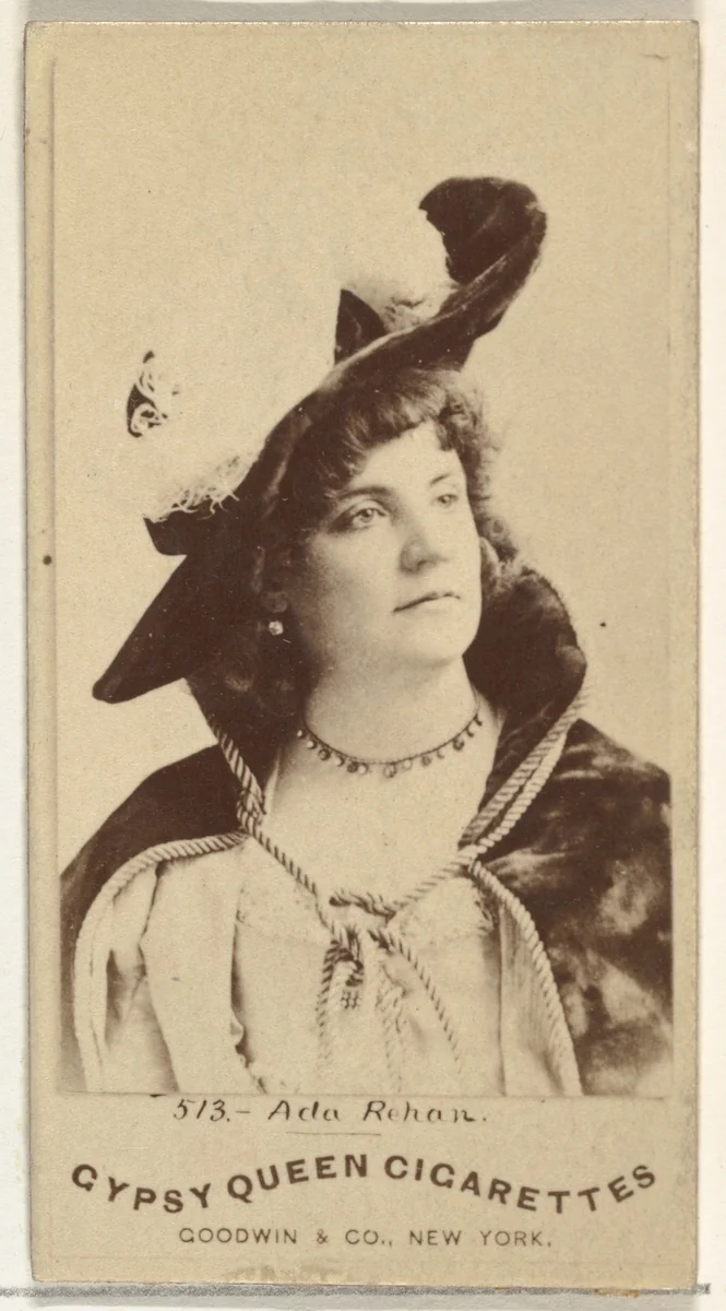 Ada Rehan, from the Actors and Actresses series (N171) for Gypsy Queen Cigarettes by Goodwin & Company, photograph, 1886-1890