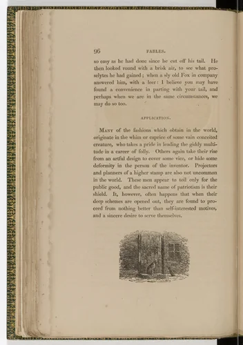 Tailpiece (page 96) from The Fables of Aesop by Thomas Bewick, illustrated book, 1818