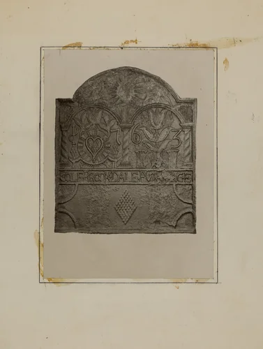 Pa. German Fire Back by Charles Von Urban, index of american design, 1936