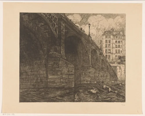 Pont de la Tournelle in Parijs by Pieter Dupont, print, 1898