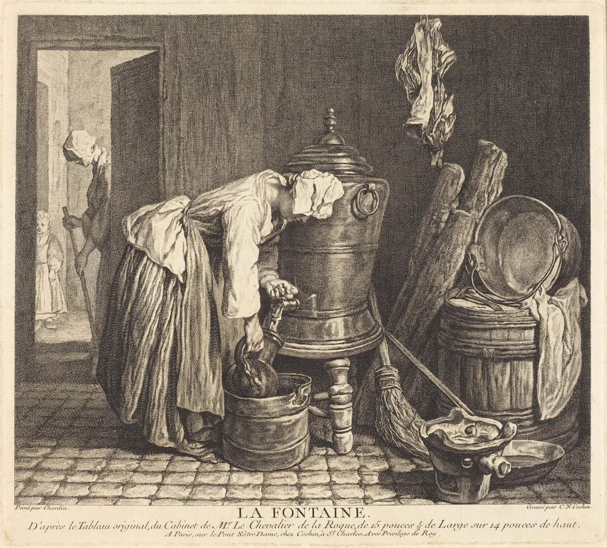 La Fontaine by Charles-Nicolas Cochin I
Jean Siméon Chardin, print, 1739