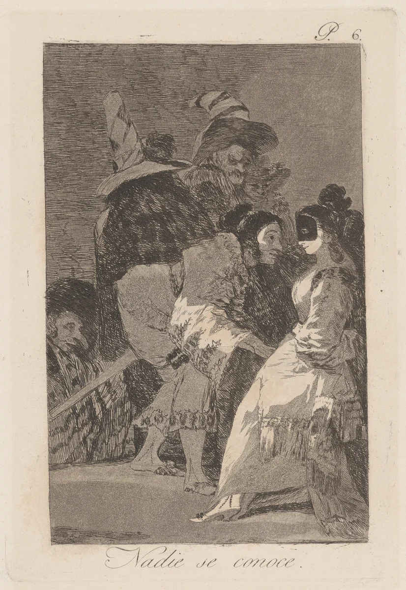 Nadie se conoce (Nobody Knows Himself) by Francisco Goya, print, 1799