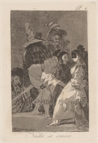 Nadie se conoce (Nobody Knows Himself) by Francisco Goya, print, 1799