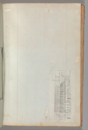 Page from a Scrapbook containing Drawings and Several Prints of Architecture, Interiors, Furniture and Other Objects by Charles Percier, book, 1795-1805