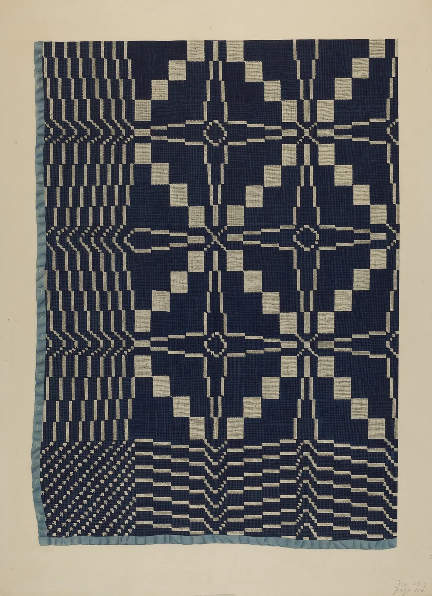 Coverlet by Edward White, index of american design, 1937