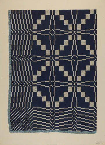 Coverlet by Edward White, index of american design, 1937