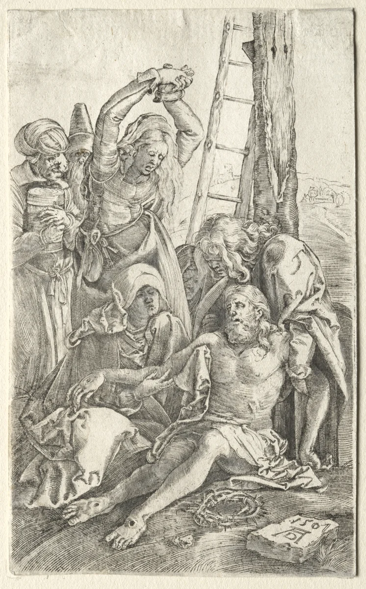 Descent from the Cross by Albrecht Dürer, print, 1501
