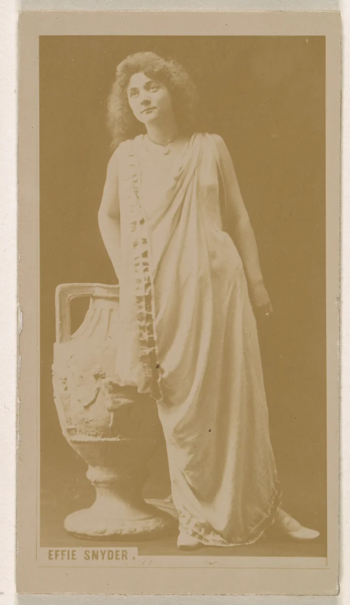 Effie Snyder, from the Actresses series (N245) issued by Kinney Brothers to promote Sweet Caporal Cigarettes by Kinney Brothers Tobacco Company, photograph, 1890