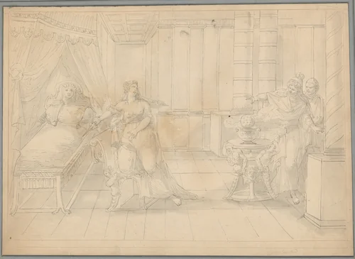 A Scene from Ancient History by François Boitard, drawing, 1670-1730