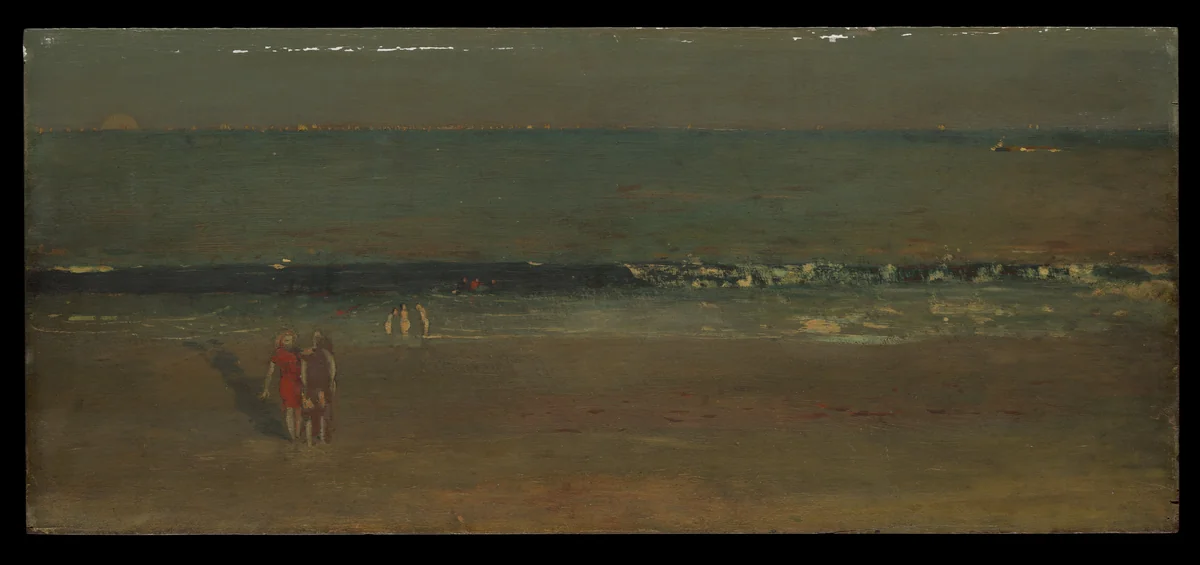The Beach, Late Afternoon by Winslow Homer, artwork, 1869