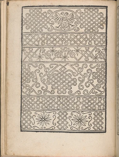 New Modelbüch allen Nägerin u. Sydenstickern (Page 3v) by Hans Hoffman, book, 1556