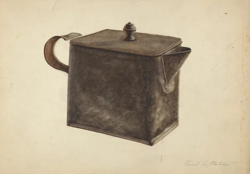 Teapot by Daniel Fletcher, index of american design, 1935-1942