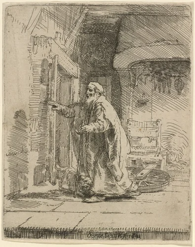 The Blindness of Tobit: the Larger Plate by Rembrandt van Rijn, print, 1651