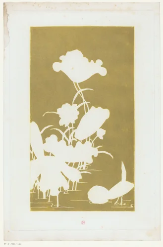 Waterbloemen by Henri Charles Guérard, print, 1856-1897