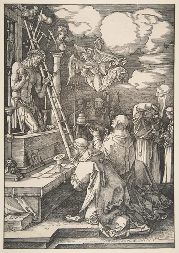 The Mass of Saint Gregory by Albrecht Dürer, print, 1511
