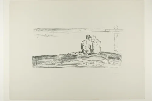 Moonrise by Edvard Munch, print, 1908-1909