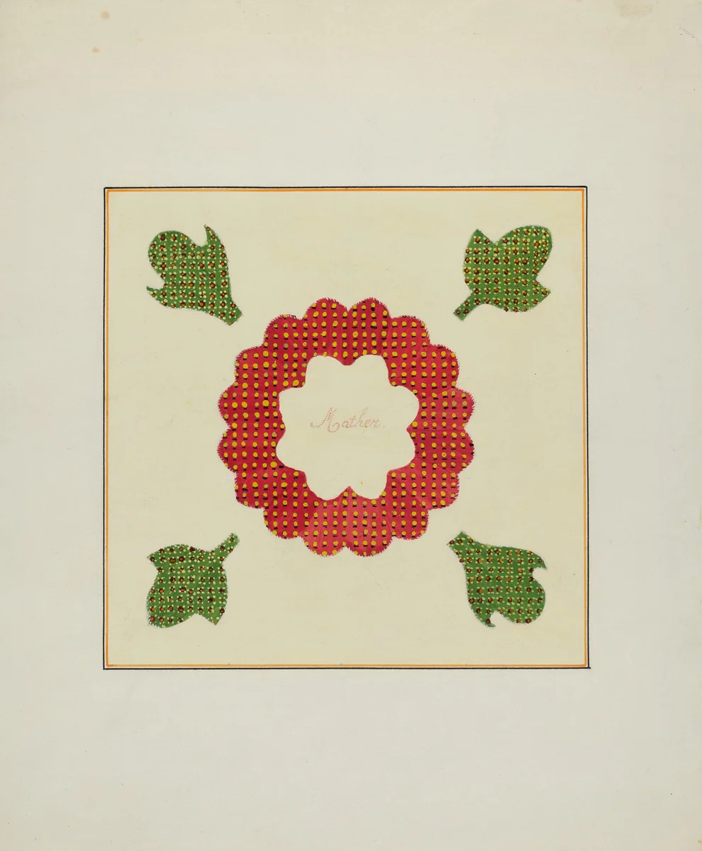 Pieced Autograph Quilt (1 Piece) by Cornelius Christoffels; Margaret Linsley, index of american design, 1936