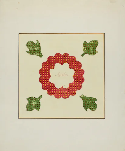 Pieced Autograph Quilt (1 Piece) by Cornelius Christoffels; Margaret Linsley, index of american design, 1936